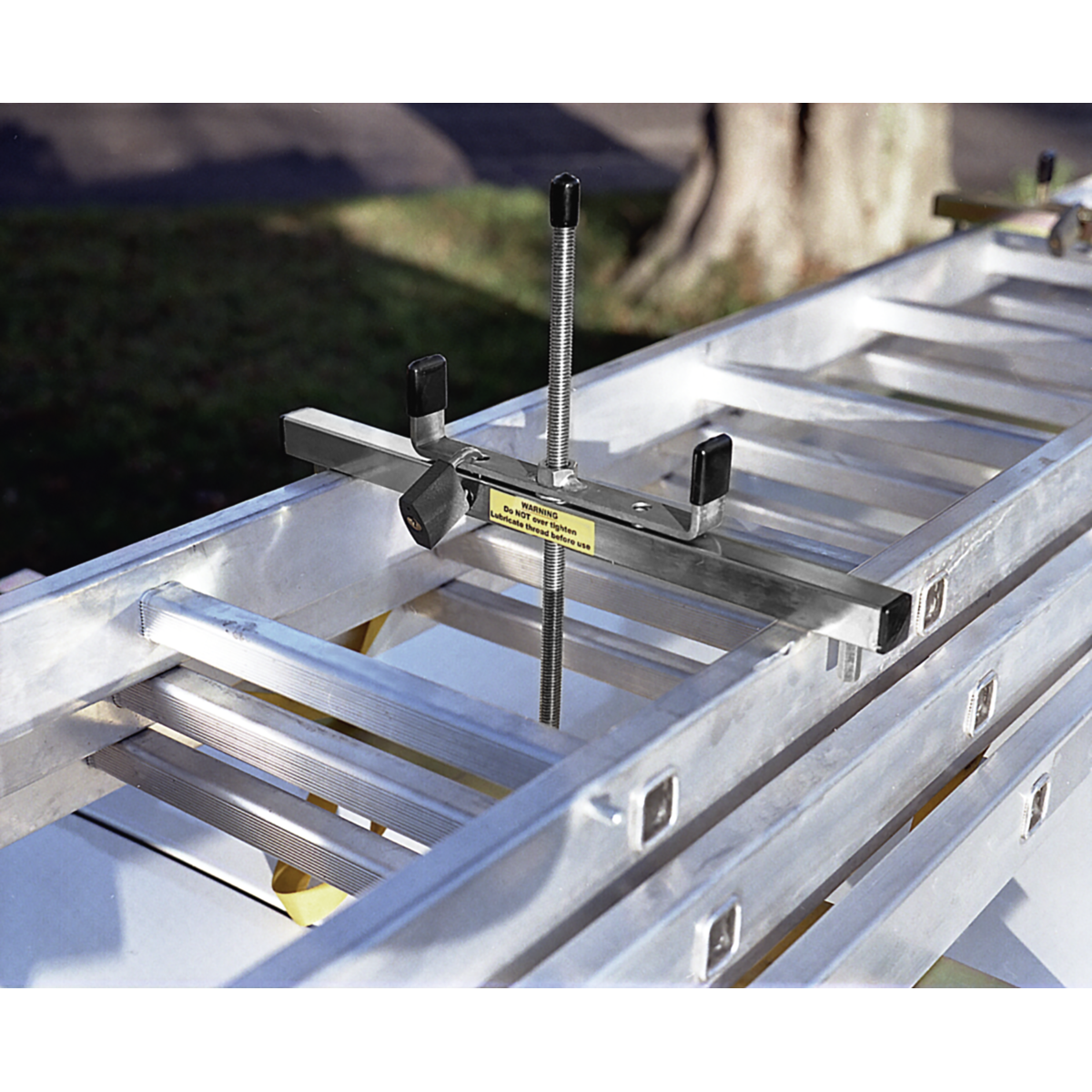 Sealey Ladder Roof Rack Clamps 365mm Width 2 Heavy Duty Iron Padlocks SLC2