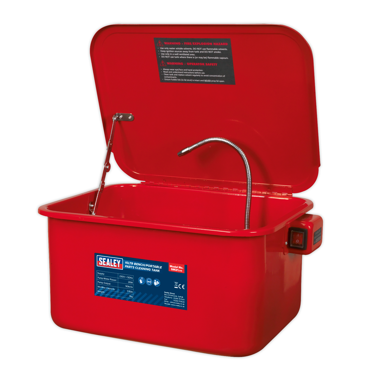 Sealey Parts Cleaning Tank Bench/Portable Removable Shelf Included SM21