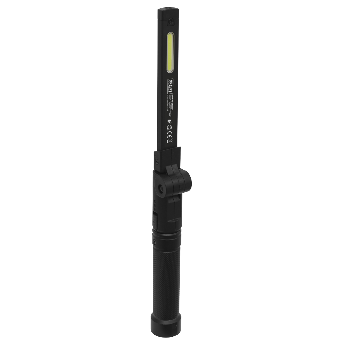 Sealey Rechargeable Aluminium Folding Pocket Light Lamp 2 COB 1 SMD LED LED02G