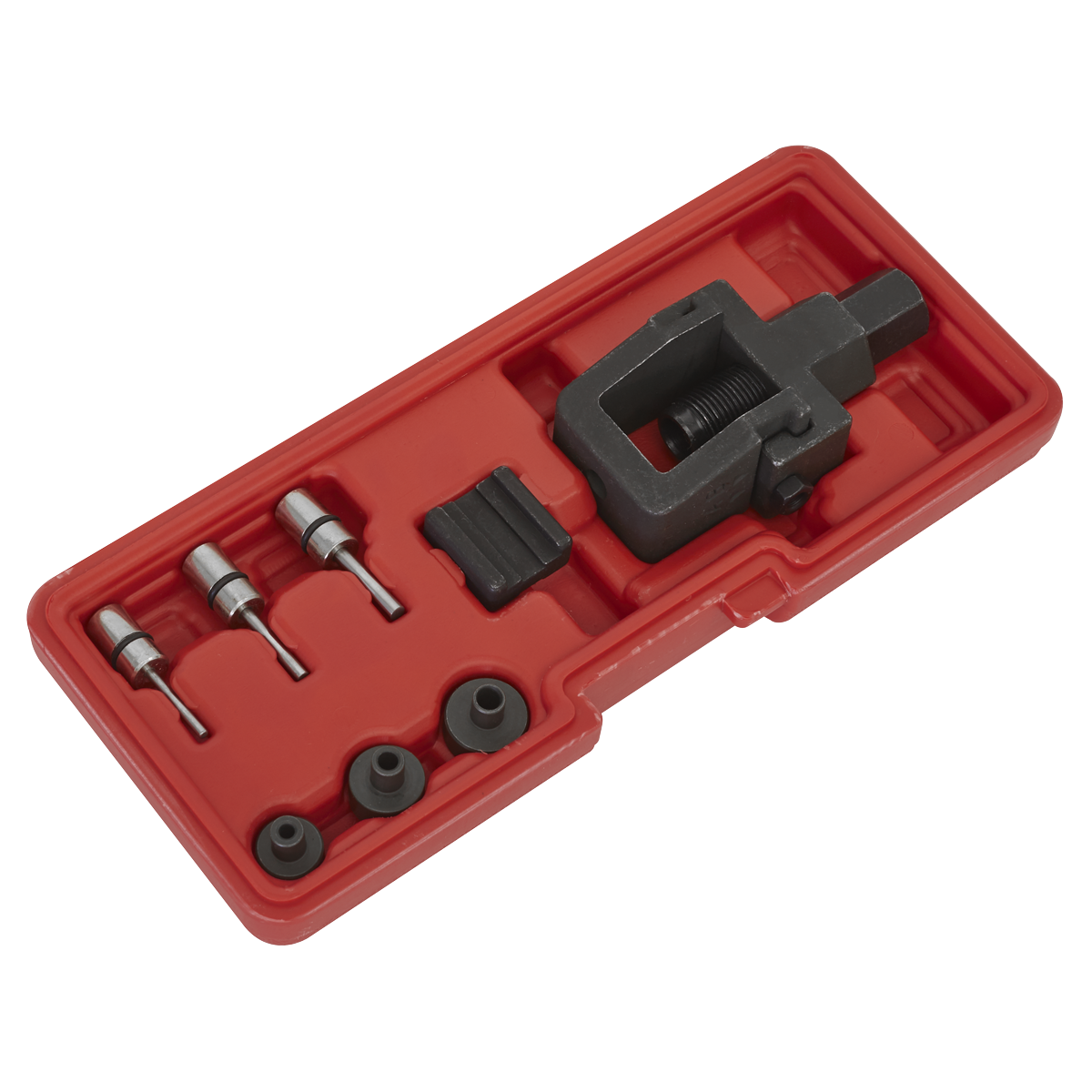 Sealey Motorcycle Chain Splitter/Riveting Tool Set - Heavy Duty Black SMC4