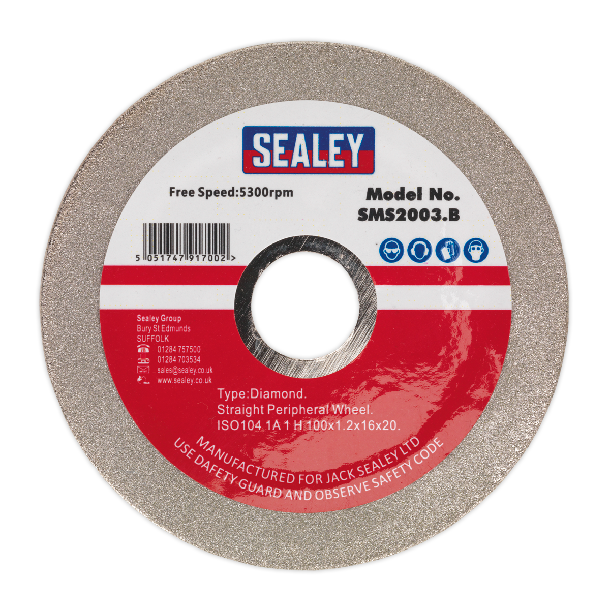 Sealey Grinding Disc Diamond Coated 100mm Replacement For SMS2003 SMS2003.B