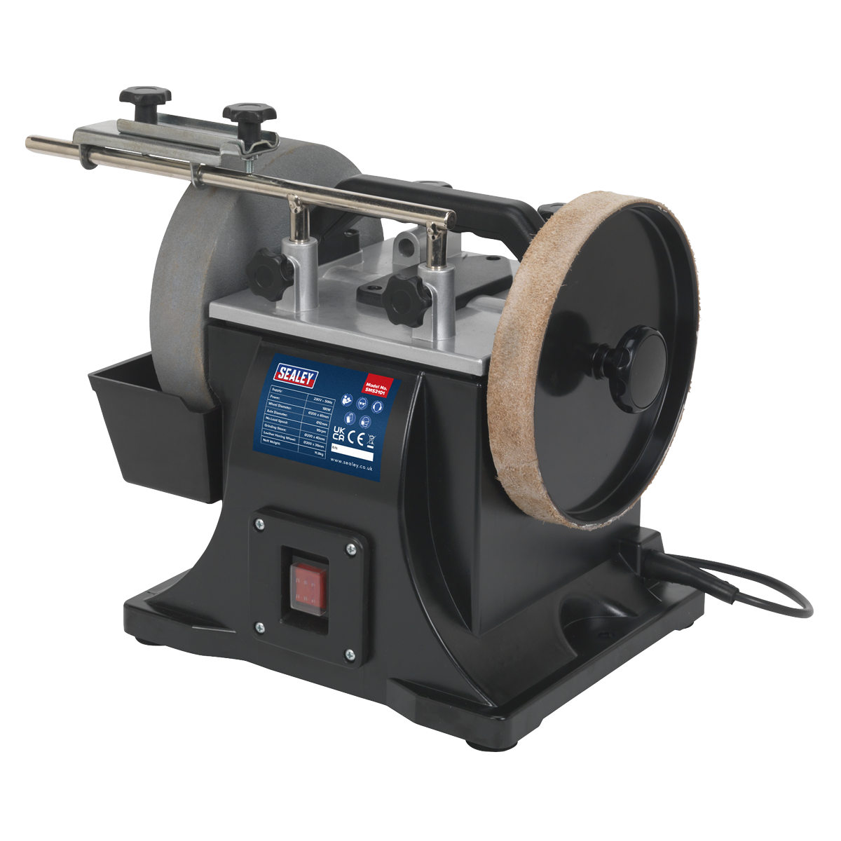 Sealey Ø200mm Sharpener With Honing Wheel - 180W Induction Motor SMS2101