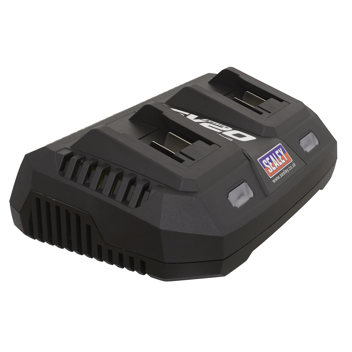 Sealey Battery Charger Mains Dual 20V SV20 Series Li-Ion LED Indicator CP20VMC2