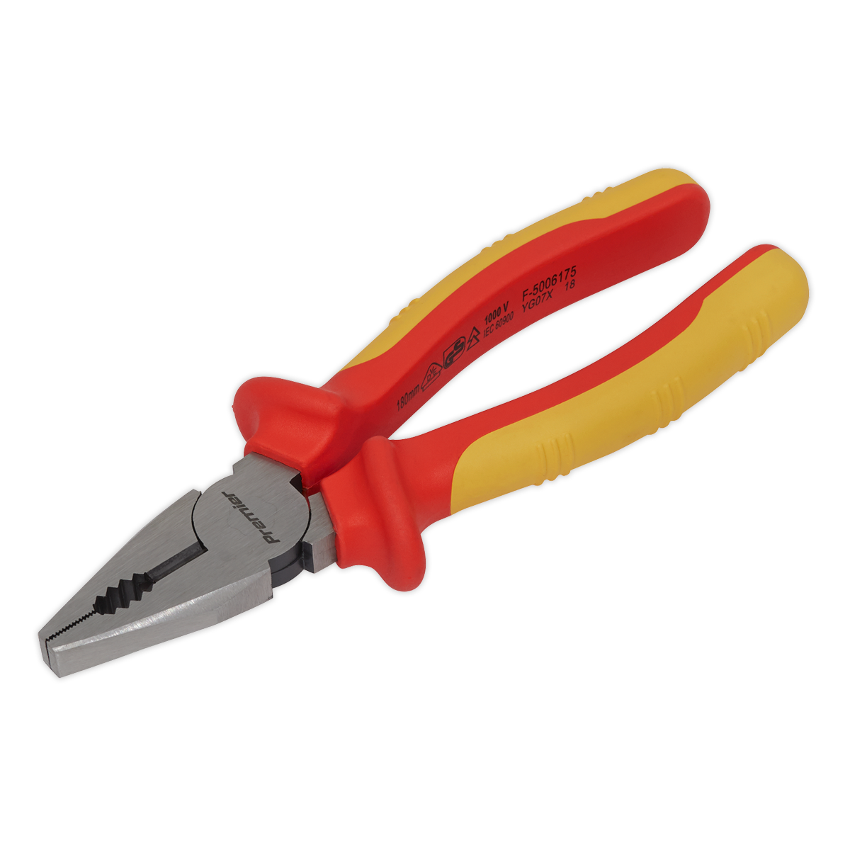 Sealey Combination Pliers With Soft Grip Handles 175mm VDE Approved AK83454
