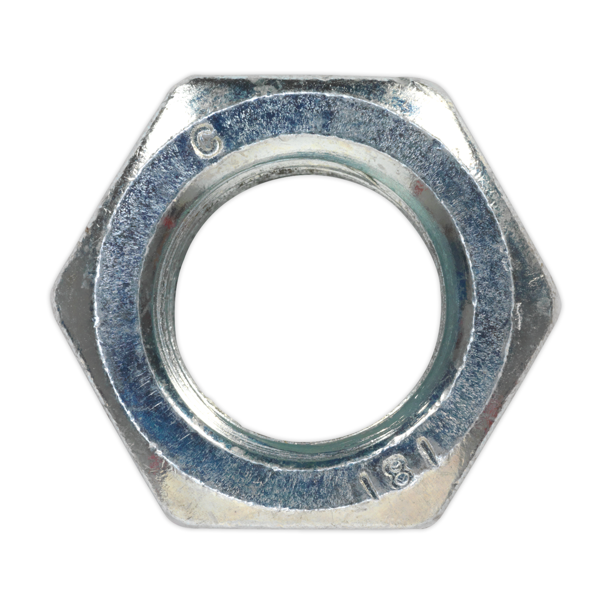 Sealey Steel Nut M20 Zinc DIN 934 Pack of 10 Pieces Metric Hex With Bag SN20