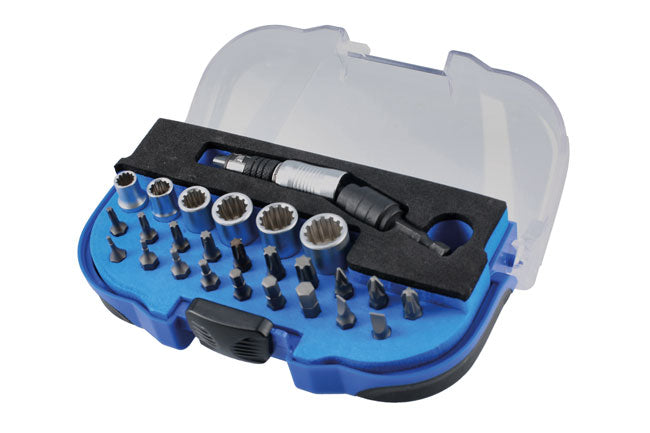 LASER 8790 26Pcs Screwdriver Off-Line 2-In-1 Socket & Bit Set 1/4" Drive Steel