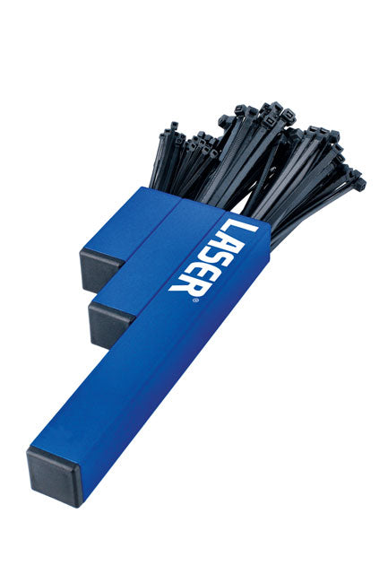 LASER 8795 Magnetic Cable Tie Holder With 200 Assorted Nylon Ties In 3 Sizes