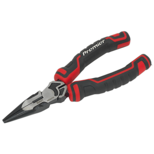 Sealey Long Nose Pliers High Leverage 160mm Induction-Hardened 55-65 HRC AK8372