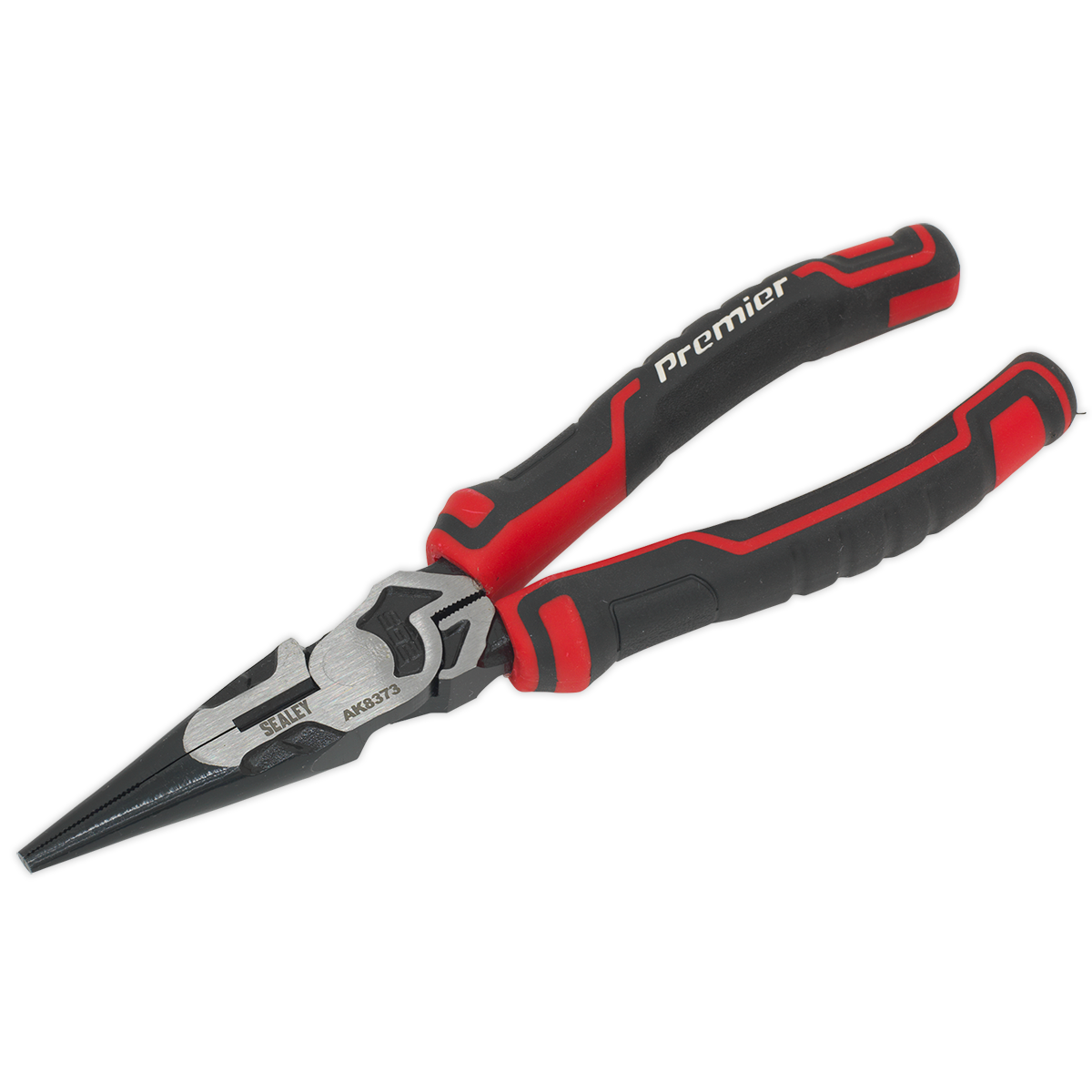 Sealey Long Nose Pliers High Leverage Chrome Vanadium Steel 200mm AK8373