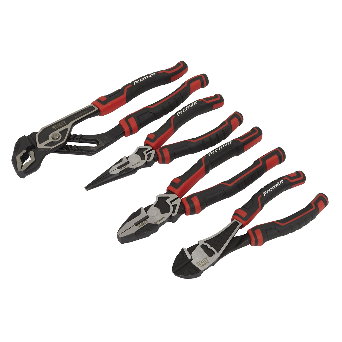 Sealey High Leverage Pliers Set With Finely Ground Polished Heads 4 Pcs AK8378