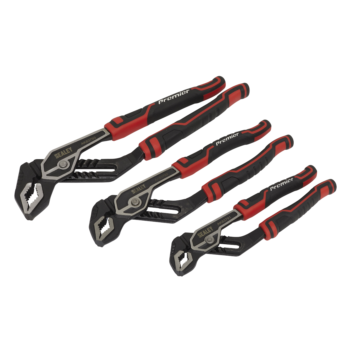 Sealey Water Pump Pliers Set With Finely Ground Polished Heads 3 Pieces AK8379
