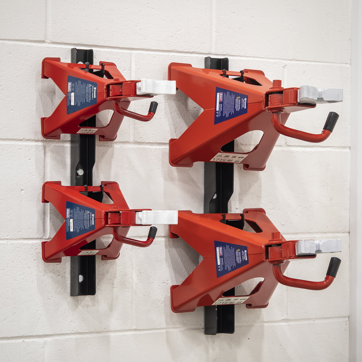 Sealey Axle Stand Storage Rack 2 & 3 Tonne Wall Mountable Space Saving SR23