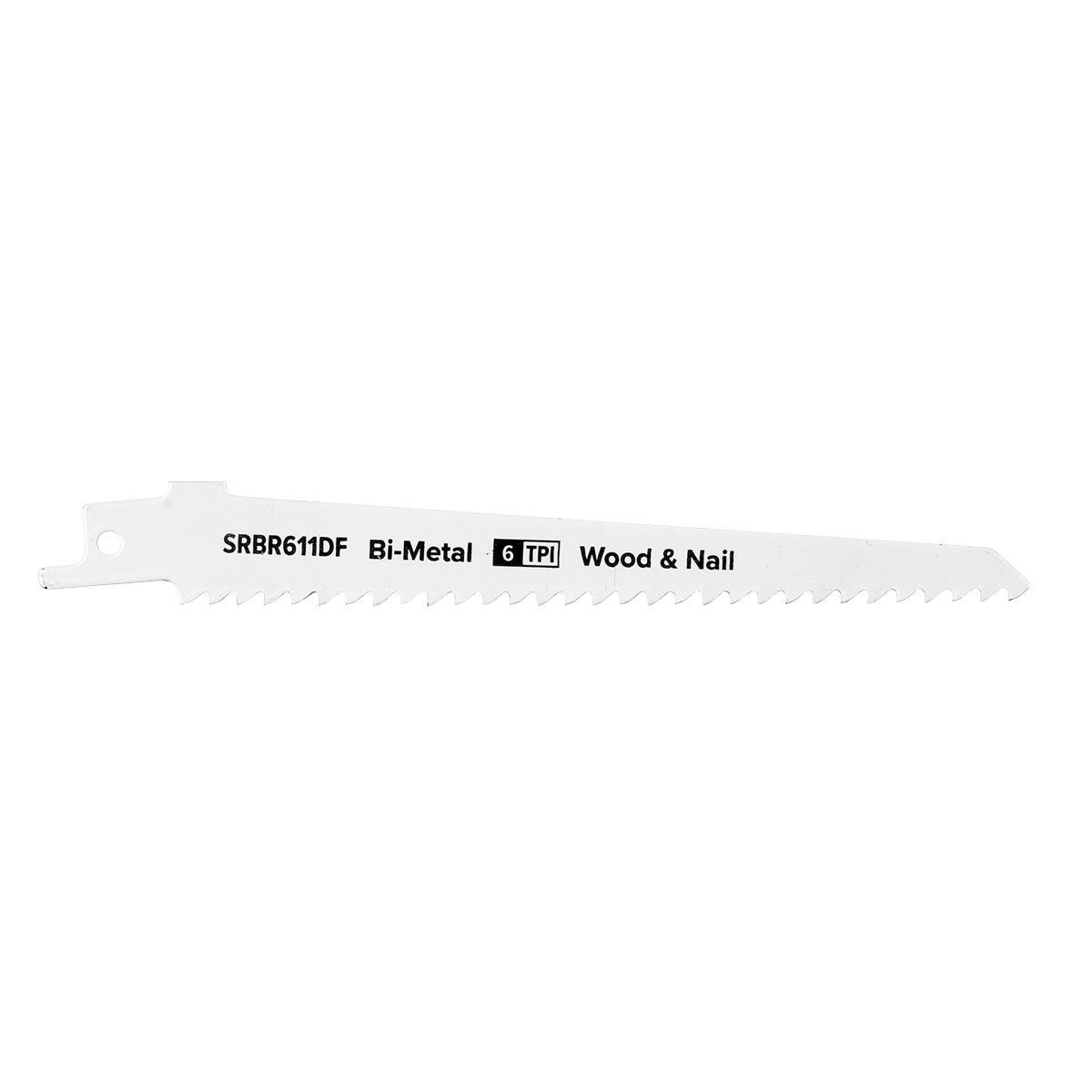 Sealey 150mm 6 TPI Reciprocating Saw Blade Wood Nail  Pack of 5 Pieces SRBR611DF