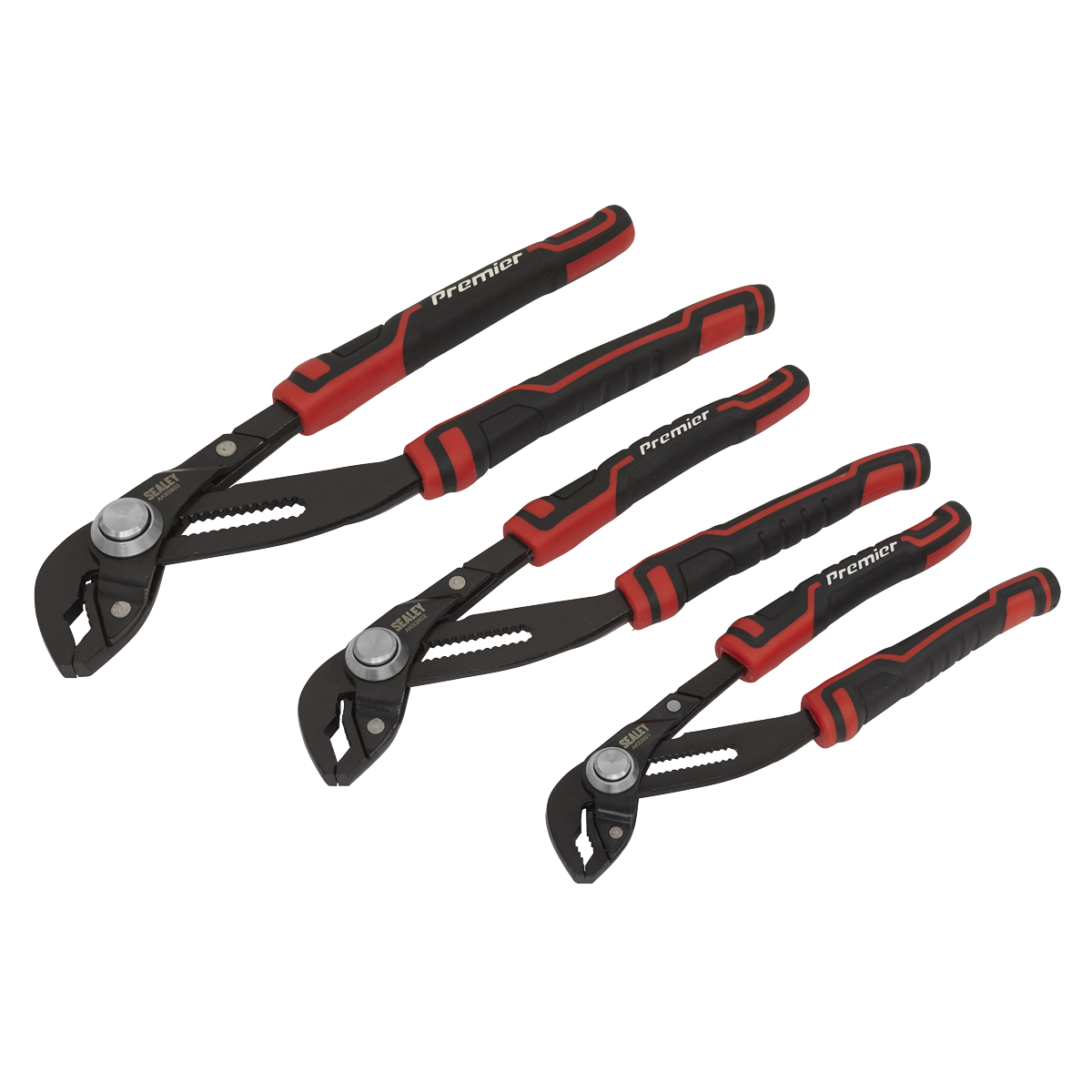 Sealey Quick Action Water Pump Pliers Set Chrome Vanadium Steel 3pc AK8380