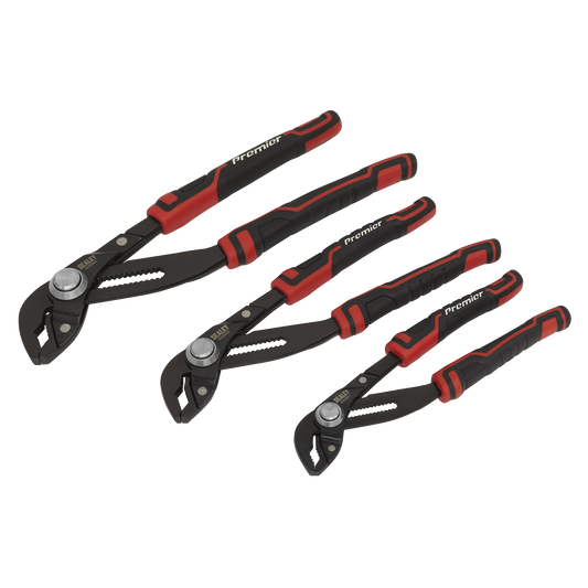 Sealey Quick Action Water Pump Pliers Set Chrome Vanadium Steel 3pc AK8380