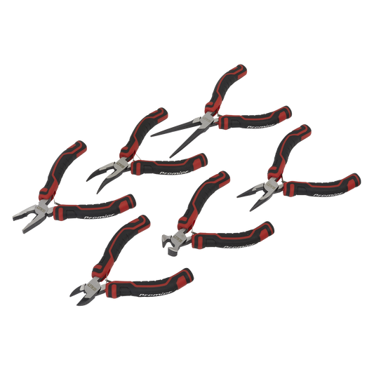 Sealey Mini Pliers Set 6 Pieces Induction-Hardened 55-65 HRC Professional AK8381