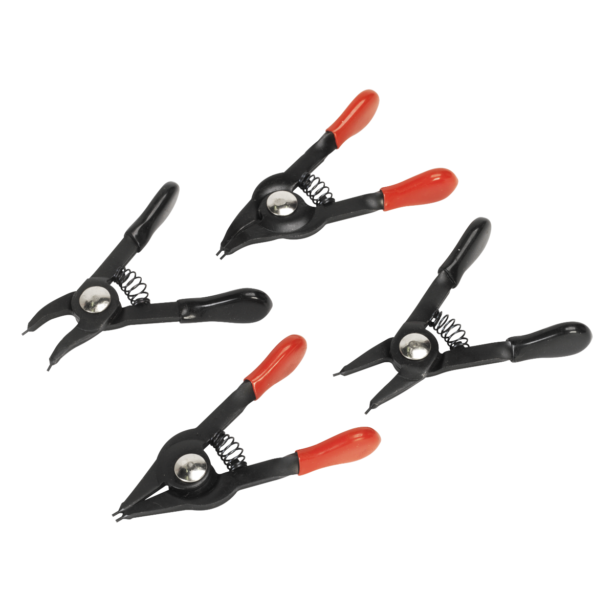 Sealey Mini Circlip Pliers Set Chrome Molybdenum Steel 4 Pcs For 10-22mm AK8449