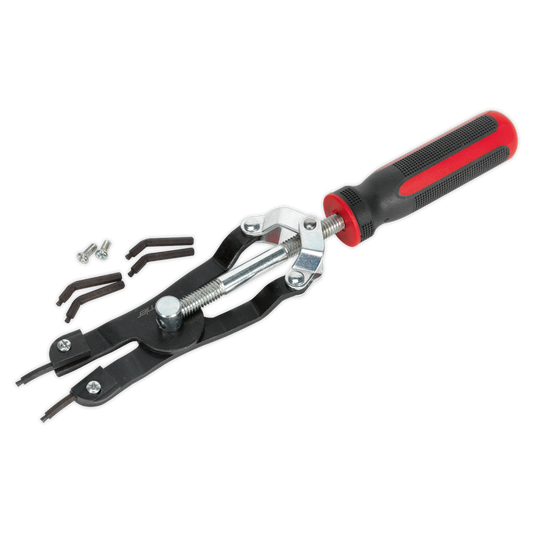 Sealey Internal/External Heavy Duty Professional Circlip Pliers Black/Red AK8450