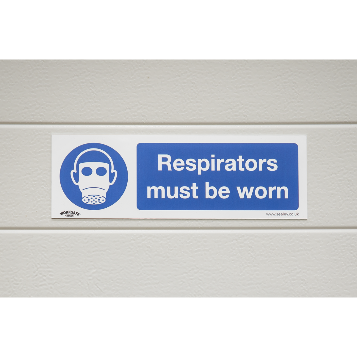 Sealey Mandatory Safety Sign Respirators Must Be Worn Rigid Plastic x1 SS56P1