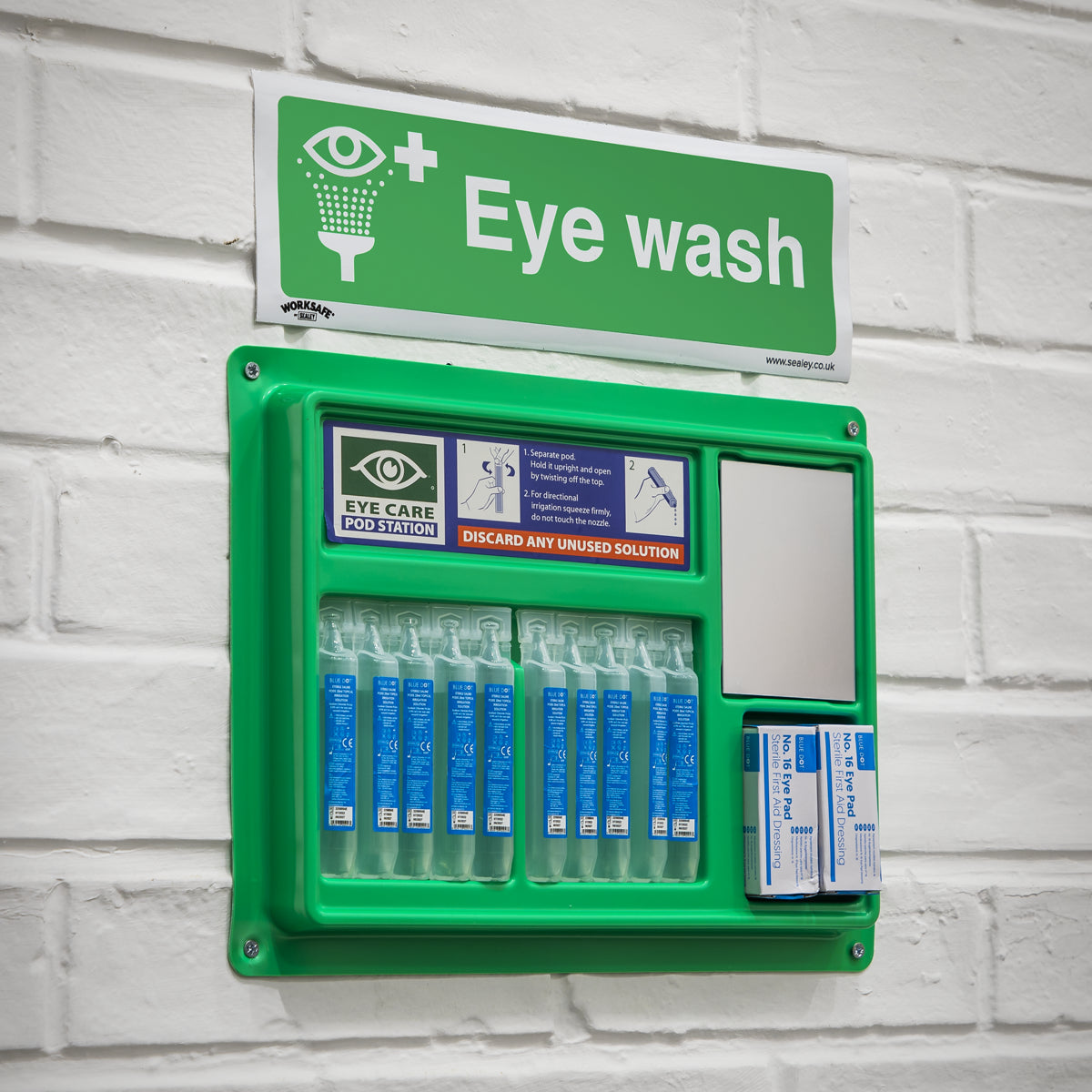 Sealey Safe Conditions Safety Sign Eye Wash - Self-Adhesive Vinyl SS58V1