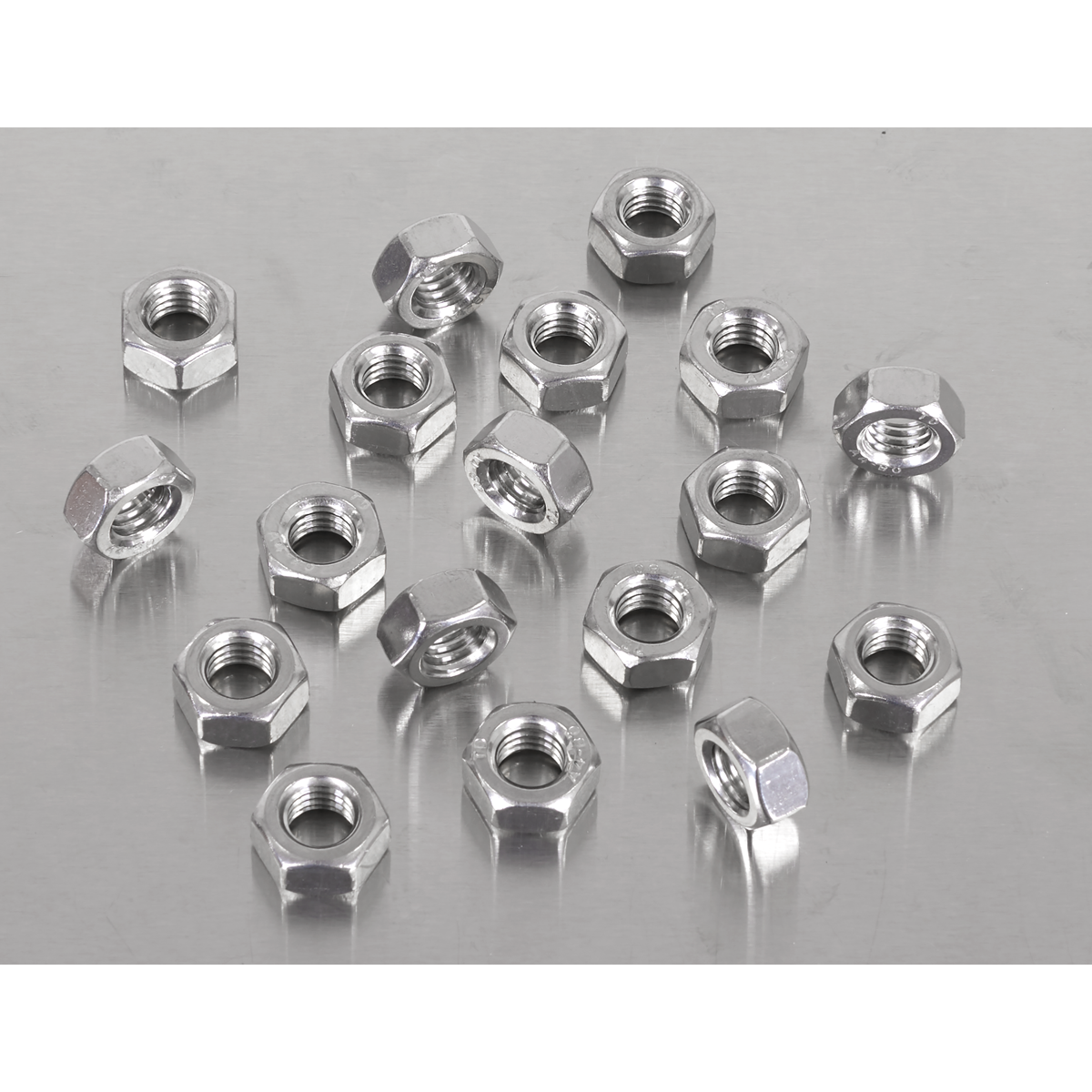Sealey Stainless Steel Full Nut Din 934 M8 Size x 1.25 Pitch 100 Peces SS8