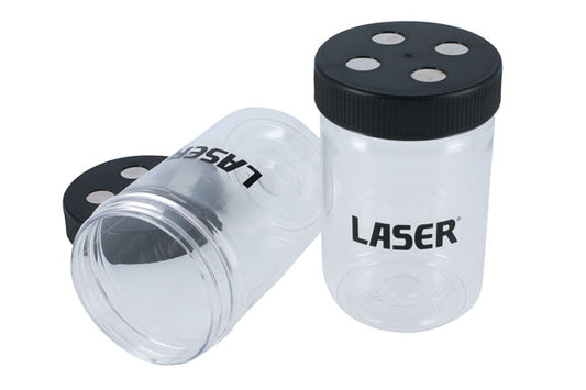 LASER 8854 Magnetic Plastic Storage Tubs 2 Pieces Clear Containers Magnetic Lids