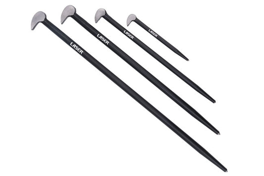 LASER 8856 Heel & Toe Pry Bar Set 4pc EN9 Hardened Tempered Steel Tool