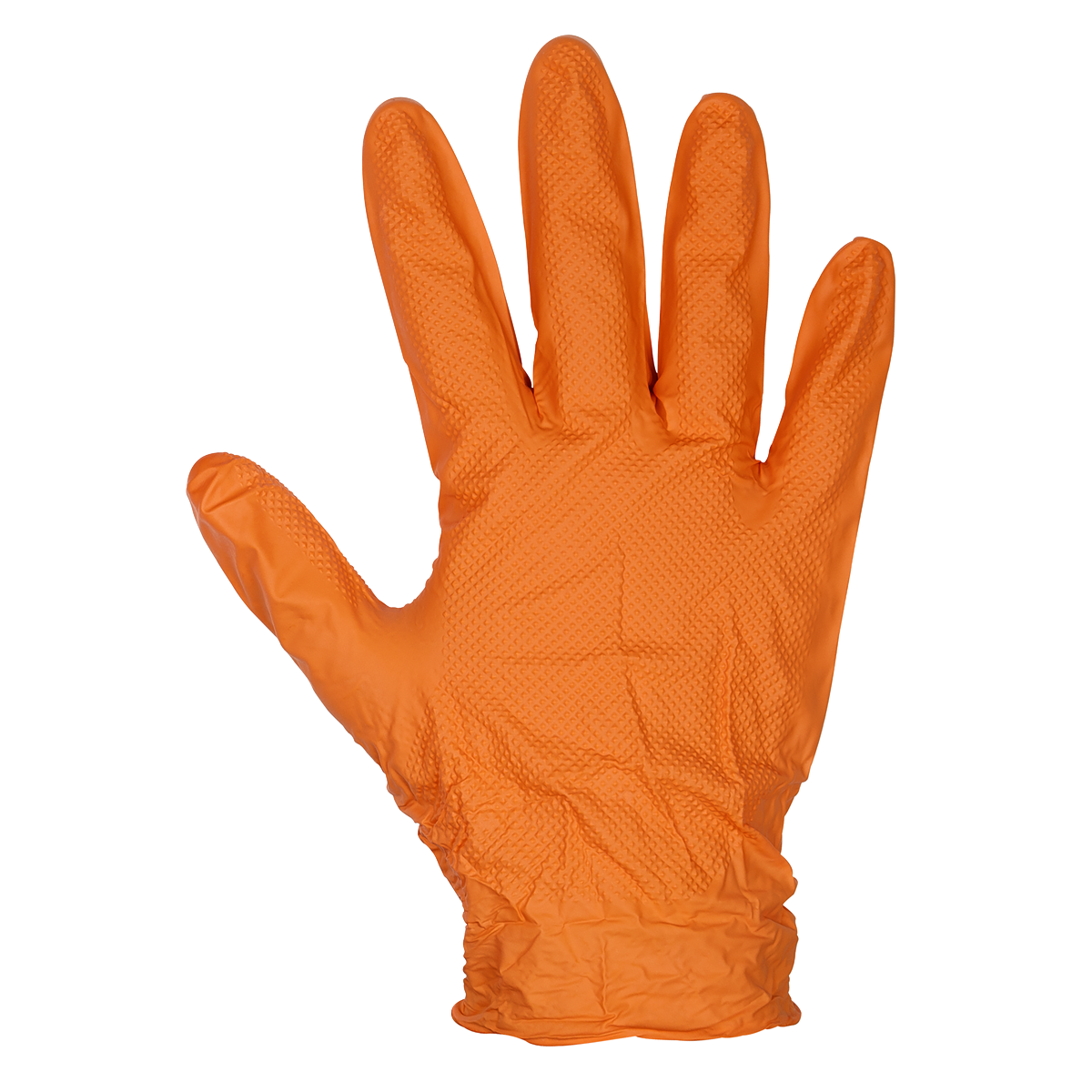 Sealey Orange Diamond Grip Extra Thick Nitrile Powder Free Gloves SSP56XL