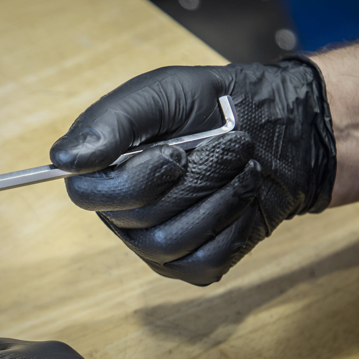 Sealey Black Diamond Grip Extra Thick Nitrile No Powder Gloves Large x50 SSP57L