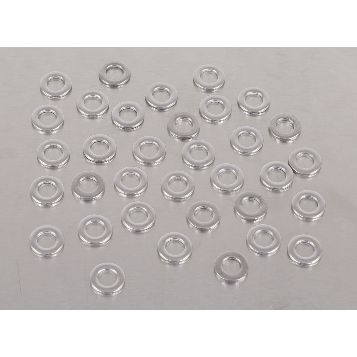 Sealey Stainless Steel Flat Washer DIN 125 M5 A2 Steel 100 Pieces SSW5