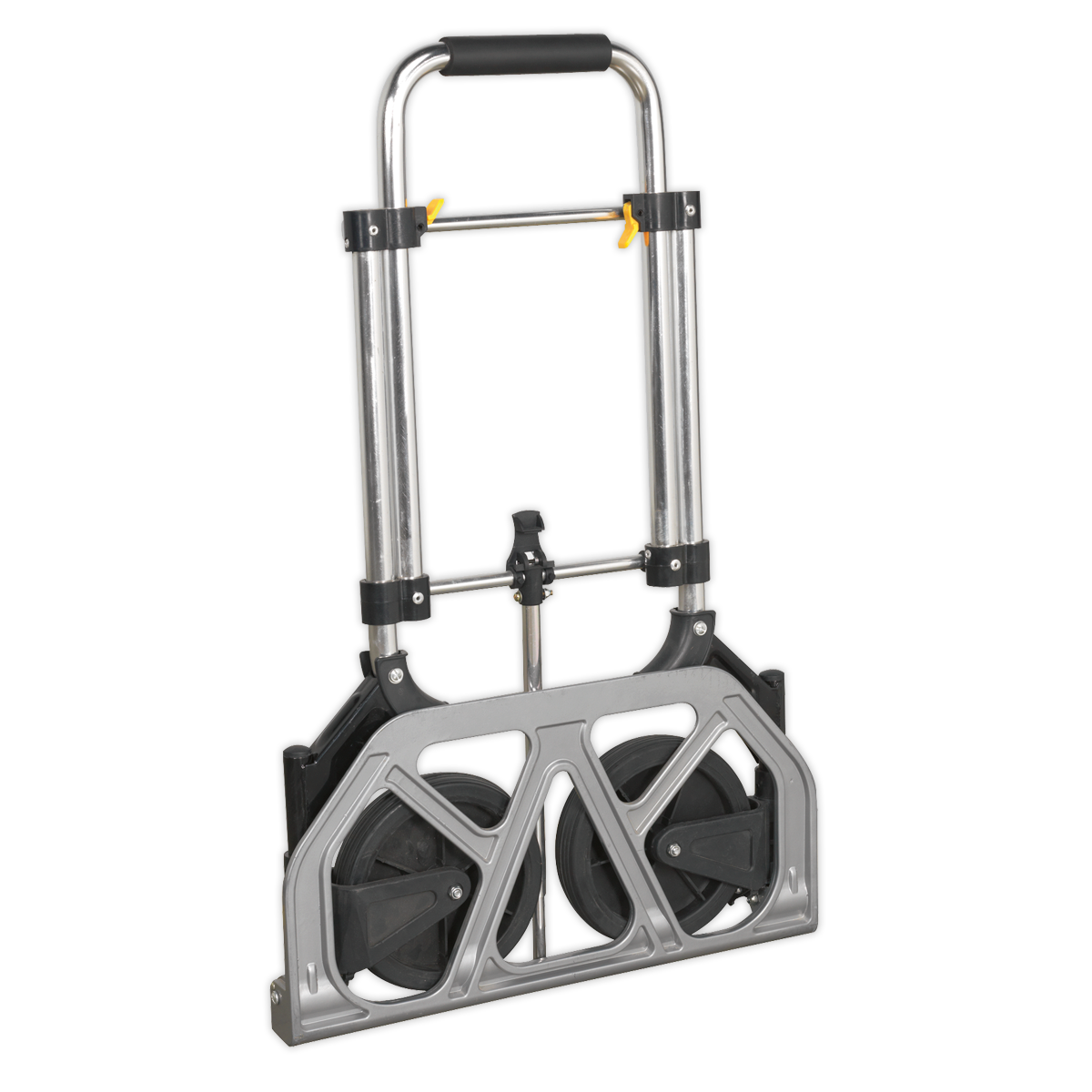 Sealey Sack Truck Folding Aluminium With Solid Rubber Tyres 80kg Capacity ST33