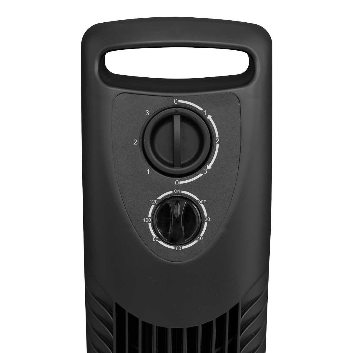 Sealey Oscillating Tower Fan 3-Speed 30In 230V Matte Finish - Black STF30