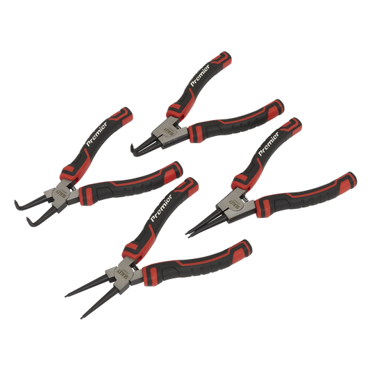 Sealey 180mm Circlip Pliers Set 4 Pcs Chrome Vanadium Steel Professional AK8457