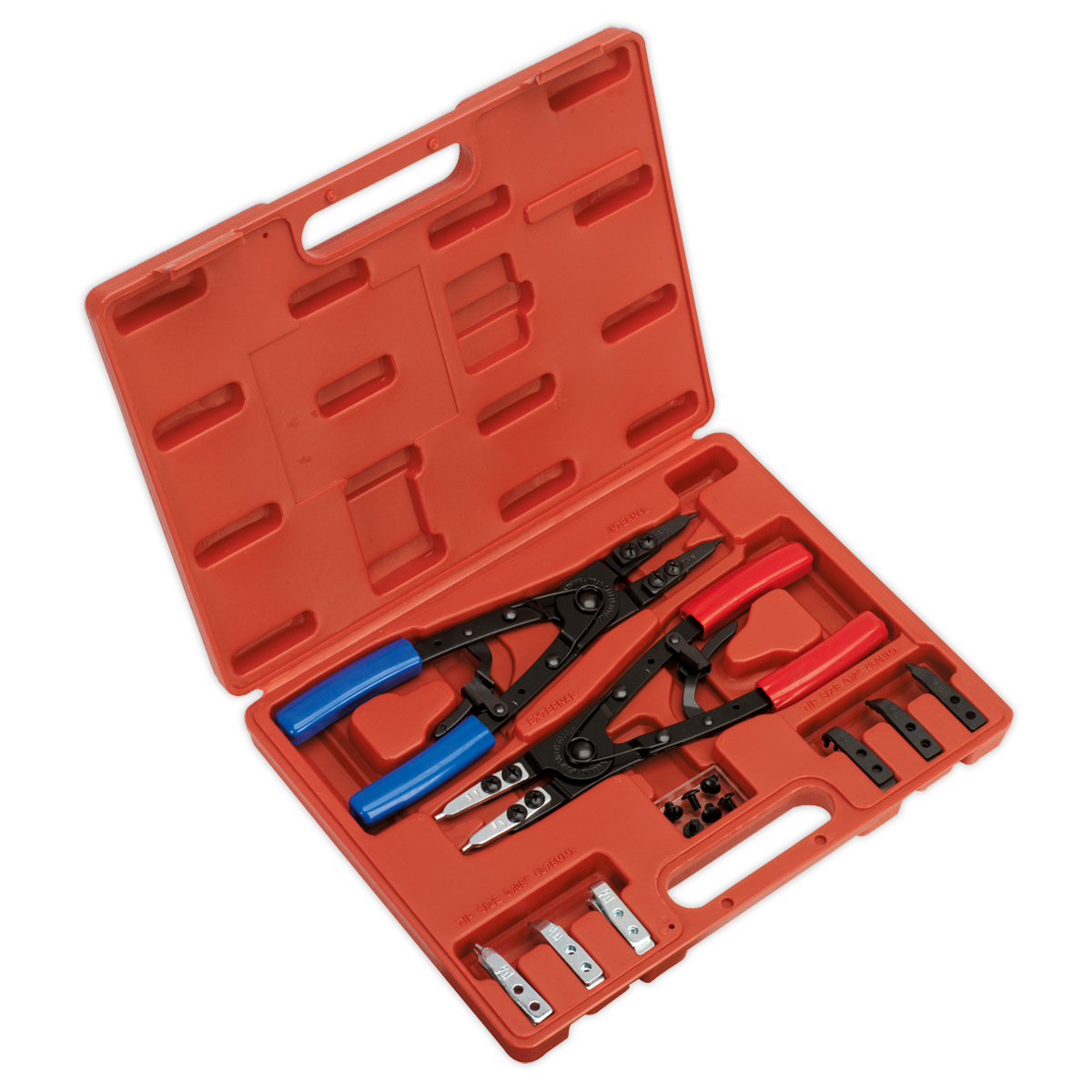Sealey Circlip Pliers Set Internal & External 265mm Heavy Duty Hand Tool AK8500