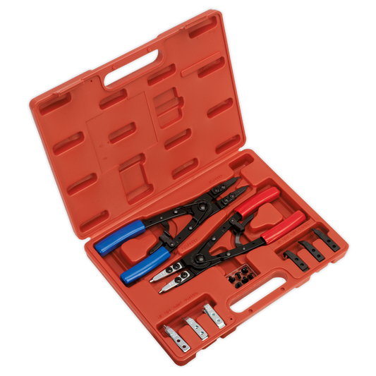 Sealey Circlip Pliers Set Internal & External 265mm Heavy Duty Hand Tool AK8500