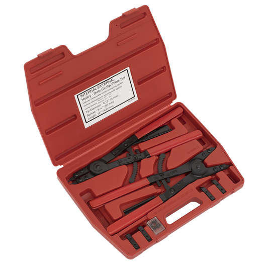 Sealey Circlip Pliers Set Internal & External 400mm Heavy Duty Hand Tool AK8501