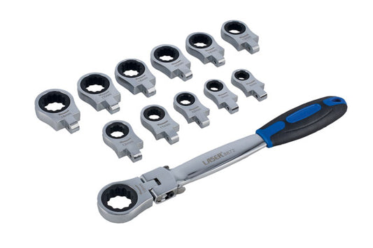 LASER 8872 12Pcs Ratchet Double Ring Spanner Set Chrome Vanadium 72 Teeth