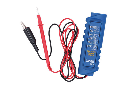 LASER 8873 Battery & Alternator Tester 12/24V LED Display Diagnostic Tool