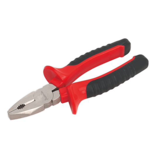 Sealey Combination Pliers 175mm Chrome Vanadium Steel Gripping Red/Black AK8502