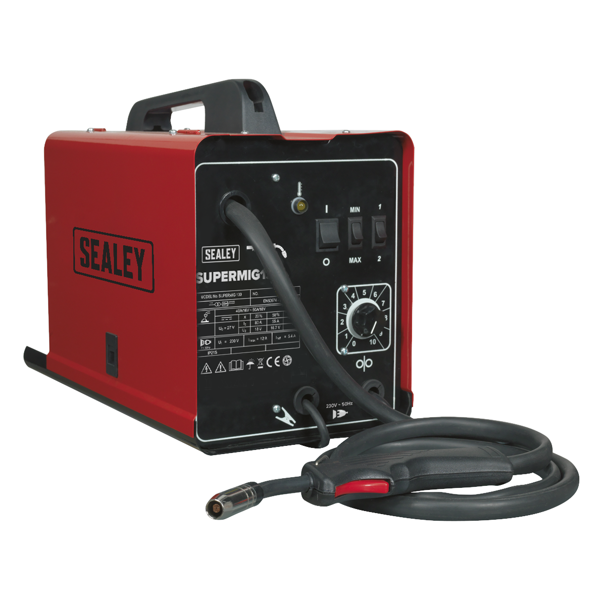Sealey Mini MIG Welder With Contoured Grip 130Amp 230V - Red SUPERMIG130