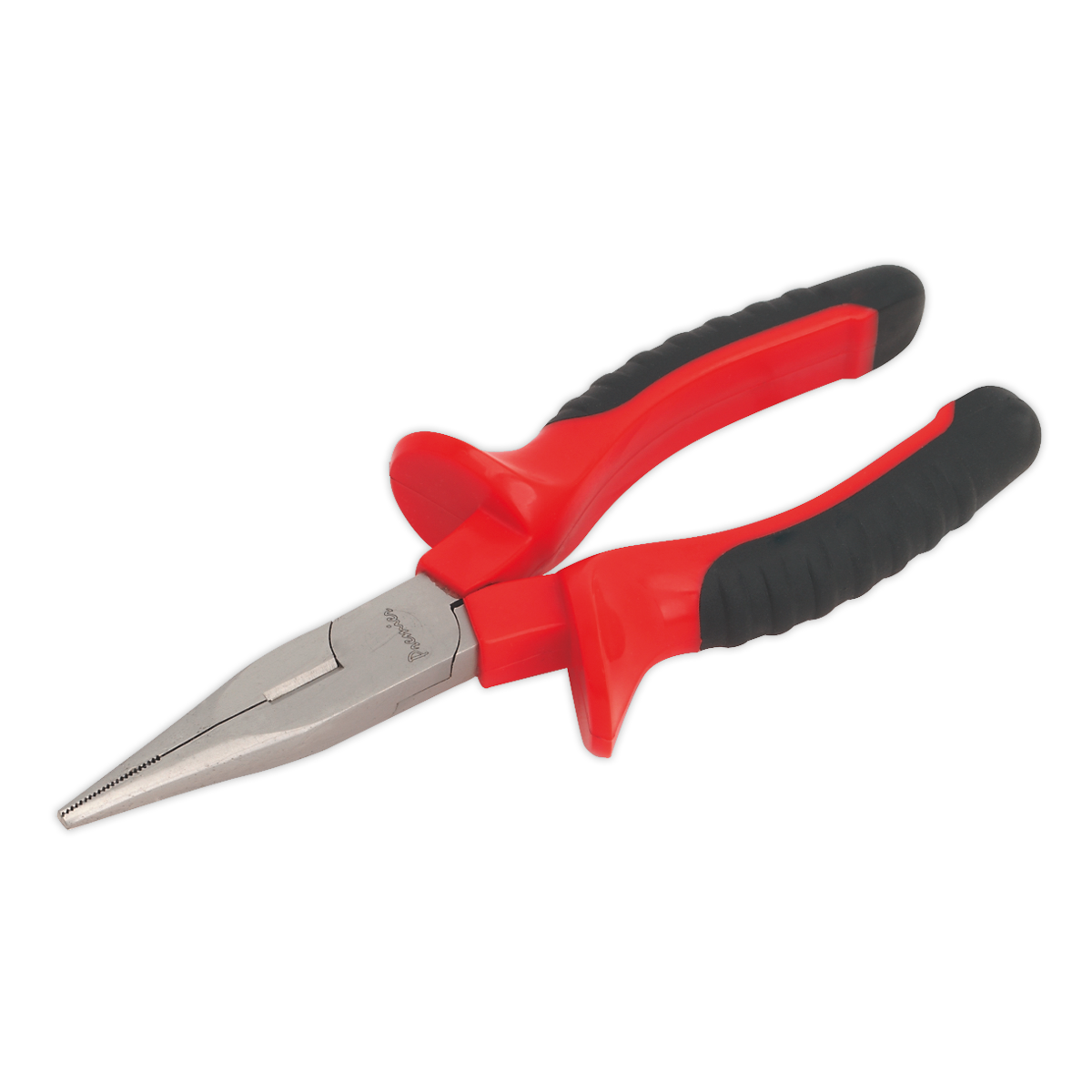 Sealey Long Nose Pliers 170mm Chrome Vanadium Steel Gripping Red/Black AK8506