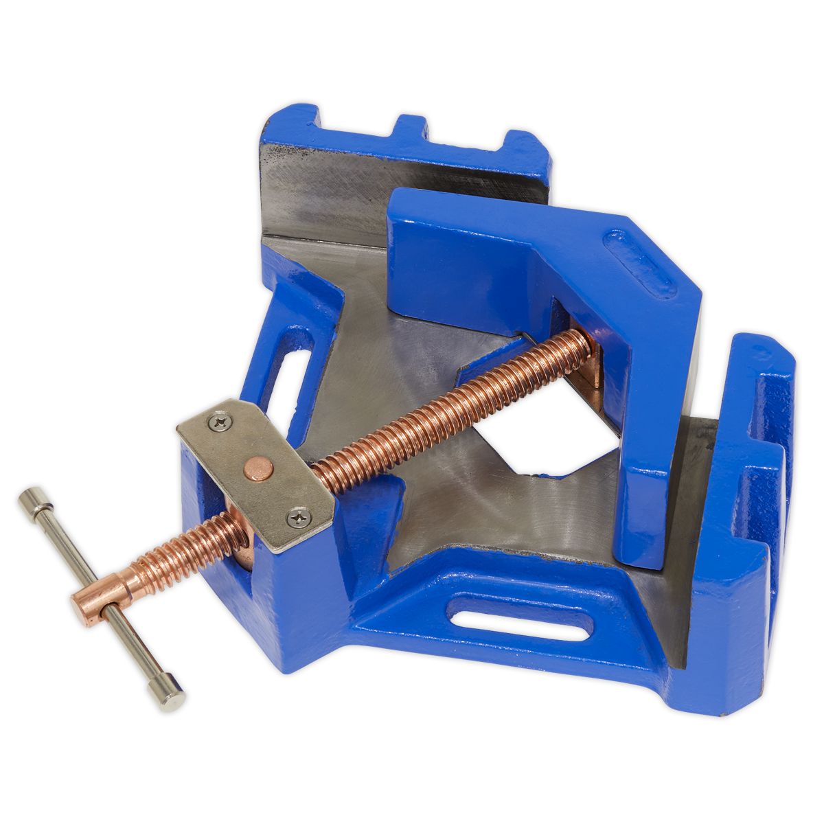 Sealey Welding Vice With Self-Centring Swivel Jaw 90° Angle 215mm SWV215
