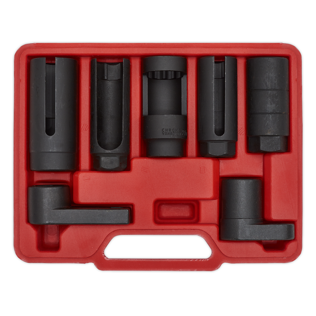 Sealey Oxygen Sensor Socket Set 7 Pieces 3/8" & 1/2" Square Drive SX032
