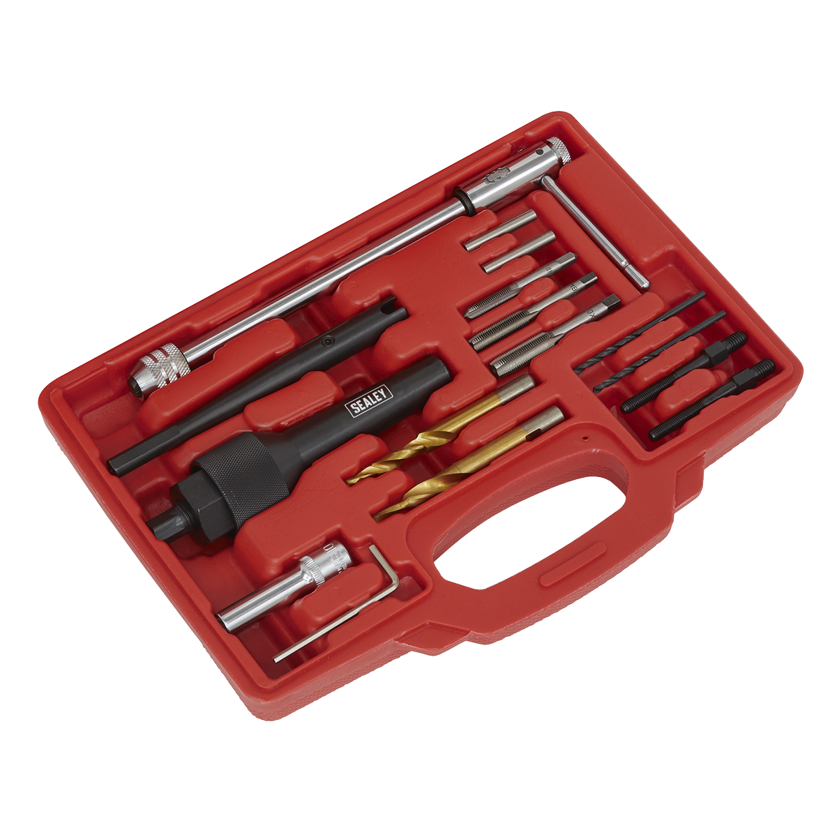 Sealey 8 & 10mm Damaged Glow Plug Removal Set With Drilling Adaptors SX0408