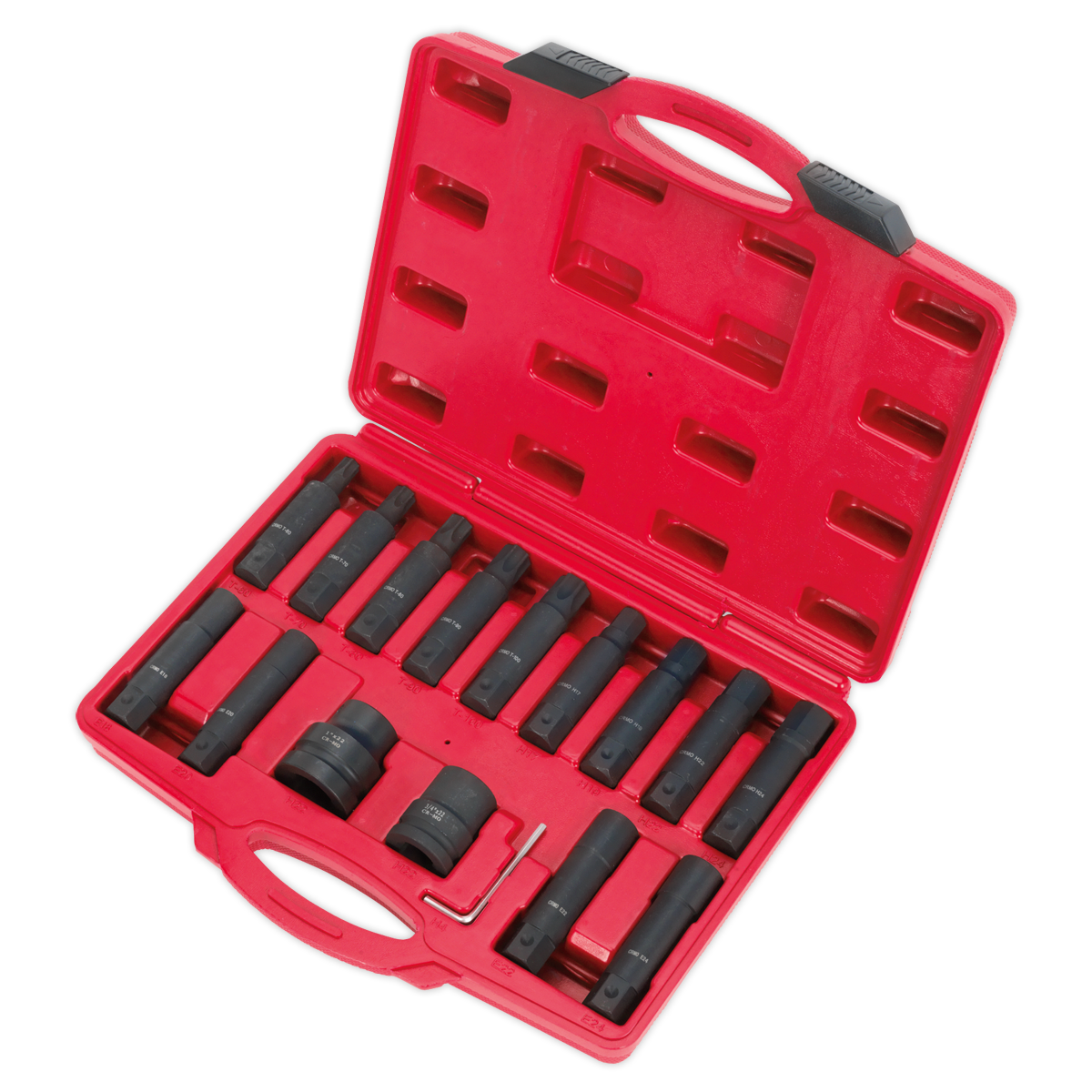 Sealey Impact TRX-Star 3/4" & 1" Square Drive Socket Bit Set 16 Pcs Tool SX098