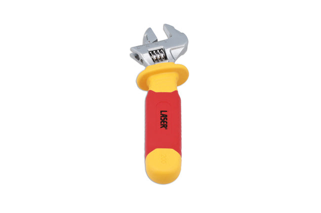LASER 8890 VDE Insulated Adjustable Wrench 200mm Chrome Vanadium Steel 0-30mm