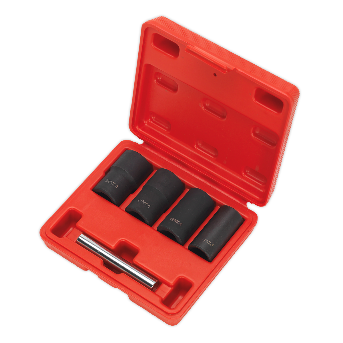 Sealey Locking Wheel Nut Removal Set 17mm 19mm 21mm 22mm 1/2" Square Drive SX201