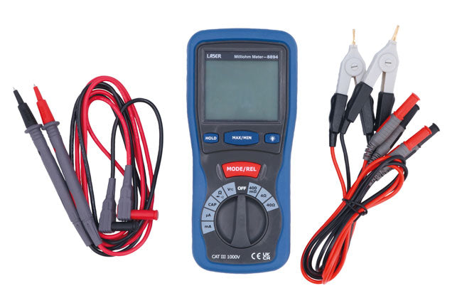 LASER 8894 Low Resistance Milliohm Meter With 4-Wire Kelvin Voltage Current
