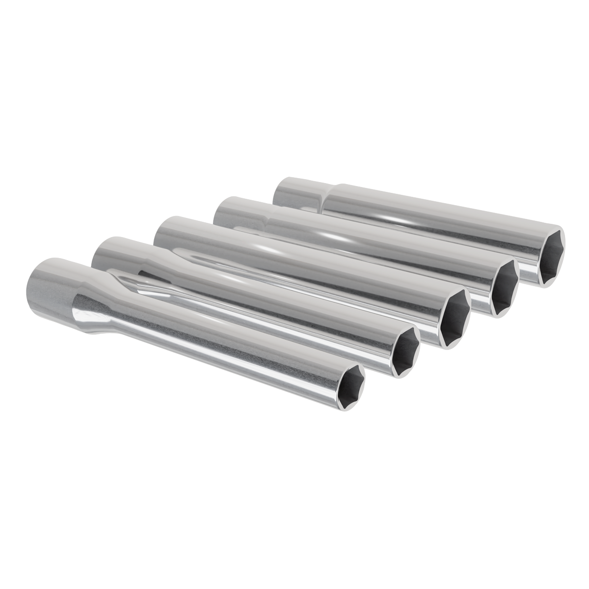 Sealey Extra-Deep Socket Set 5 Pieces 8 10 12 13 14mm 3/8" Square Drive SX814