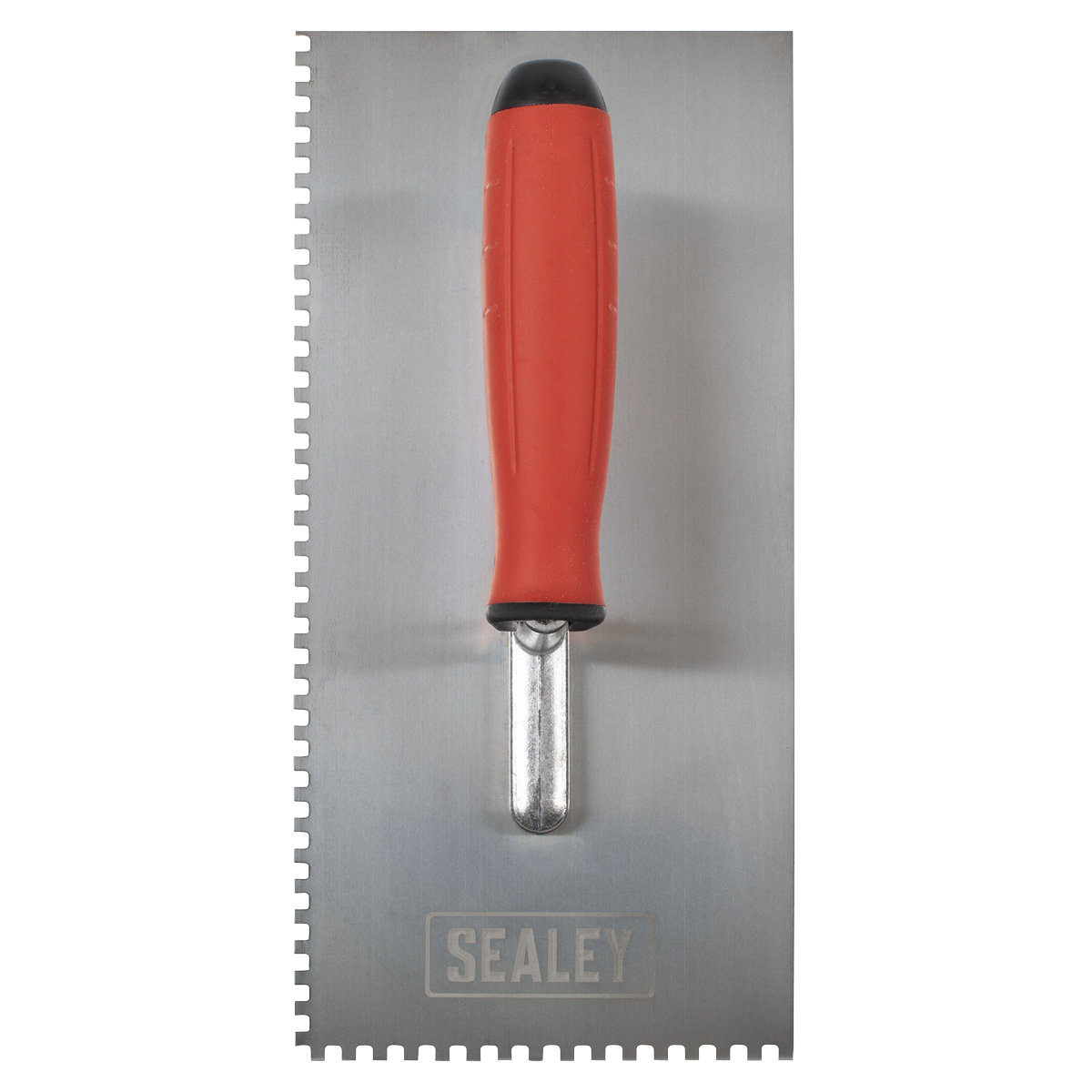 Sealey Stainless Steel 270mm Notched Trowel Rubber Handle Soft Grip 4mm T7804